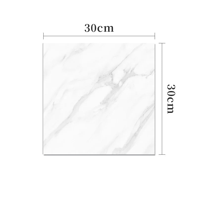 10-50Pcs PVC Marble Wall Stickers — Self-Adhesive Thickened Waterproof Tile Stickers for Bathroom Kitchen Floor Home Decor