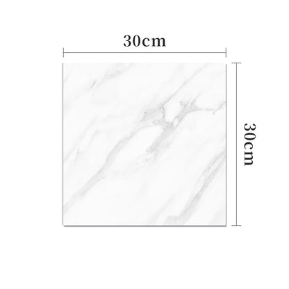 10-50Pcs PVC Marble Wall Stickers — Self-Adhesive Thickened Waterproof Tile Stickers for Bathroom Kitchen Floor Home Decor