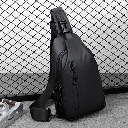 Men's Large Capacity USB Charging Chest Bag – Lightweight Multifunctional Commuter Shoulder Crossbody Bag