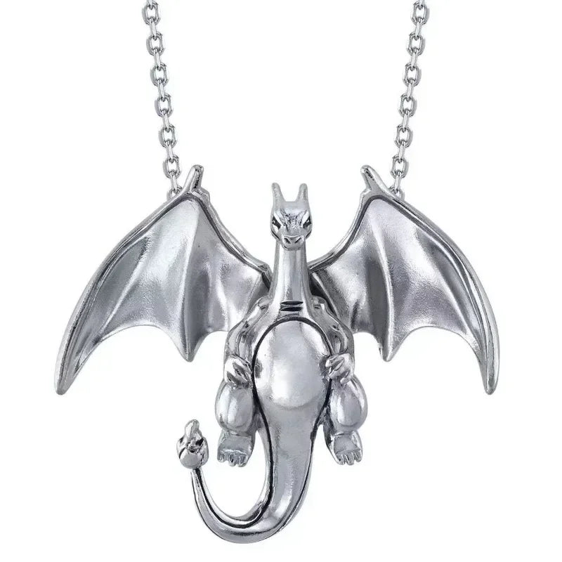 Pokemon Charizard Anime Pendant Necklace — Fashion Hip Hop Rock Punk Jewelry for Men & Women, Birthday Gift