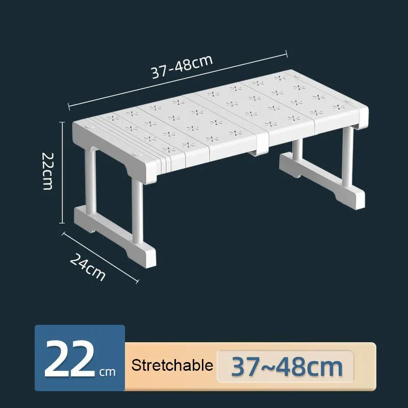 Closet Shelf Wardrobe Organizer – Stackable Telescopic Adjustable Divider, Punch-Free Clothes Storage Rack