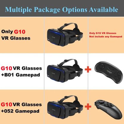G10 IMAX 3D Virtual Reality Glasses VR Helmet for 4.7-7" Phones - Giant Screen with Game Controller Support