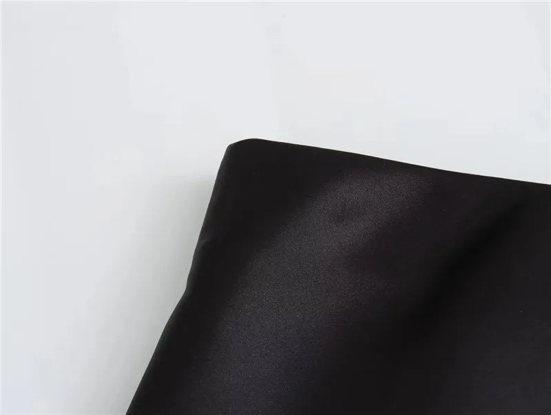 TRAF Women’s 2024 Satin Skirt — High Waist Black Midi Summer Skirt, Elegant Office Long Skirt for Women