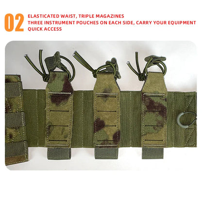 New Combat Vest 6094 – Lightweight Quick Release Laser Cut Tactical Gear for Hunting, Black Tactical Vest