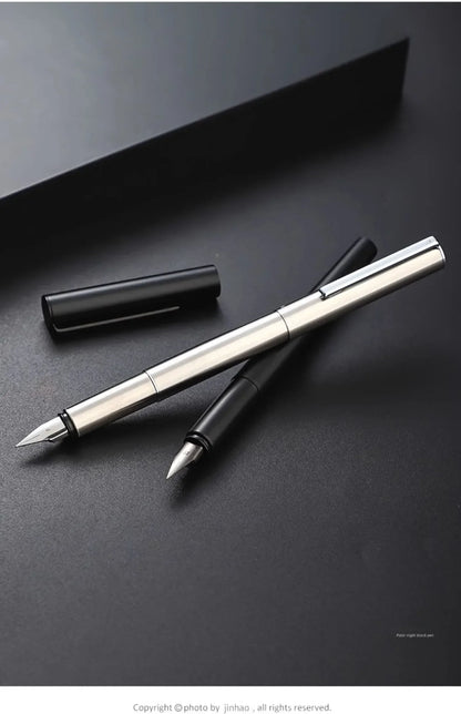 Jinhao 35 Fountain Pen — All-Steel Luxury EF/F Nib for Calligraphy, Writing, Office & School Supplies