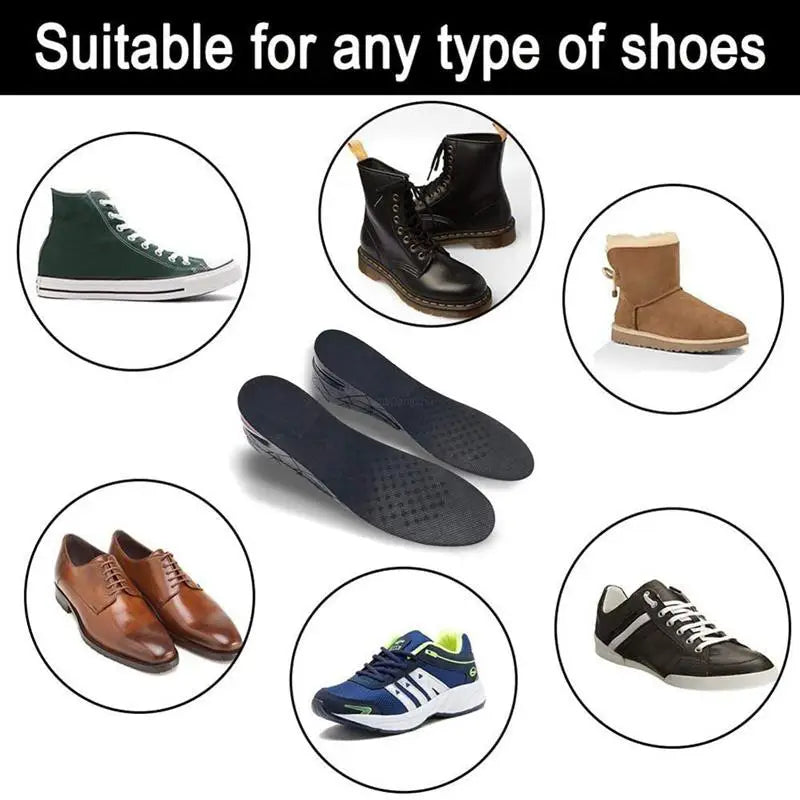 Elevating Air Cushion Insoles: Height Increase Inserts for Men & Women - Variable Taller Insoles, 3-9cm Height Lift