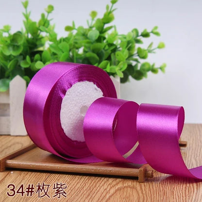 Silk Satin Ribbon Roll - 22M Craft Ribbon for DIY Bows Gift Wrapping Wedding Party Decorations in 6mm to 50mm Sizes