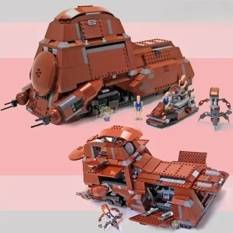 MOC Cosmic Warship & Armored Vehicle Building Blocks — Boys Holiday Gift Model Toy