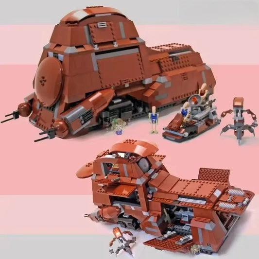 MOC Cosmic Warship & Armored Vehicle Building Blocks — Boys Holiday Gift Model Toy