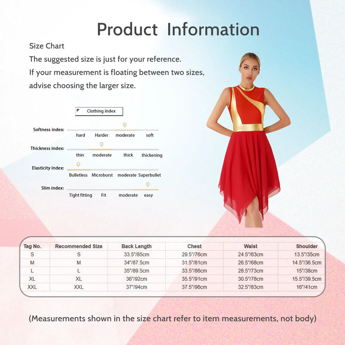 Women's Praise Dance Dress - Modern Liturgical Church Choir Costume with Irregular Hem for Ballet & Contemporary Dance