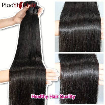 26-40 Inch Straight Human Hair Bundles – Thick Indian Raw Hair, Top Quality Extensions for Women