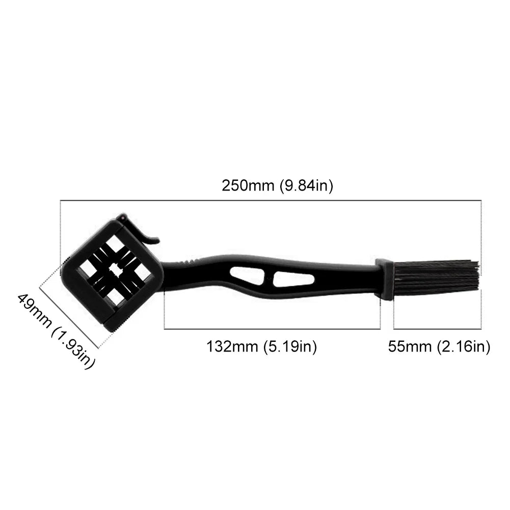 Motorcycle & Bicycle Chain Brush Cleaner — Plastic Scrubber for Chain Cleaning, Outdoor Road Maintenance Tool