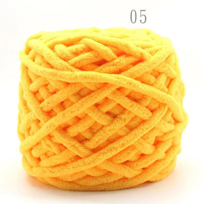 3PCS 300g Soft Chenille Knitting Yarn – Thick Ice Strip Cotton Wool Yarn for DIY Handmade Blankets, Scarves & Craft Projects