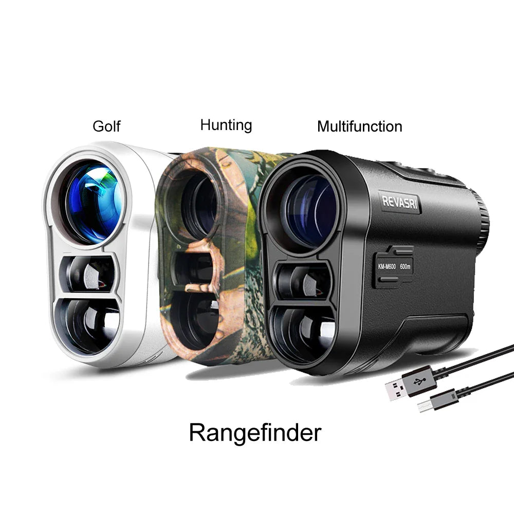REVASRI Golf Laser Rangefinder – 600M Telescope with Flag-Lock, Slope Pin Distance Meter, 1000M Camouflage Hunting Monocular