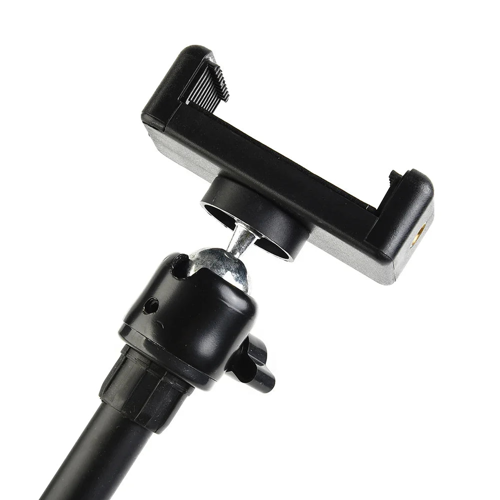 55CM Rotating Microphone Stand - Crossbar Arms with Mic Clip, Phone Holder, Extension Bracket, 3/8 Thread Cross Bar