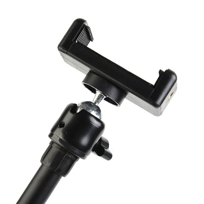 55CM Rotating Microphone Stand - Crossbar Arms with Mic Clip, Phone Holder, Extension Bracket, 3/8 Thread Cross Bar