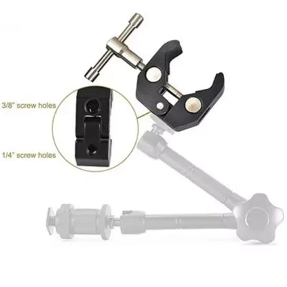 Super Clamp with 7"/11" Adjustable Magic Arm | Articulating Mount for Monitor, LED Light, DSLR Camera, Flash & LCD Video Gear