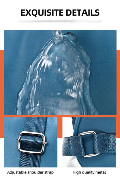 Drawstring Fitness Bag — Lightweight Multi-Pocket Gym Backpack with Separate Shoe Compartment, Foldable Outdoor Training Bag