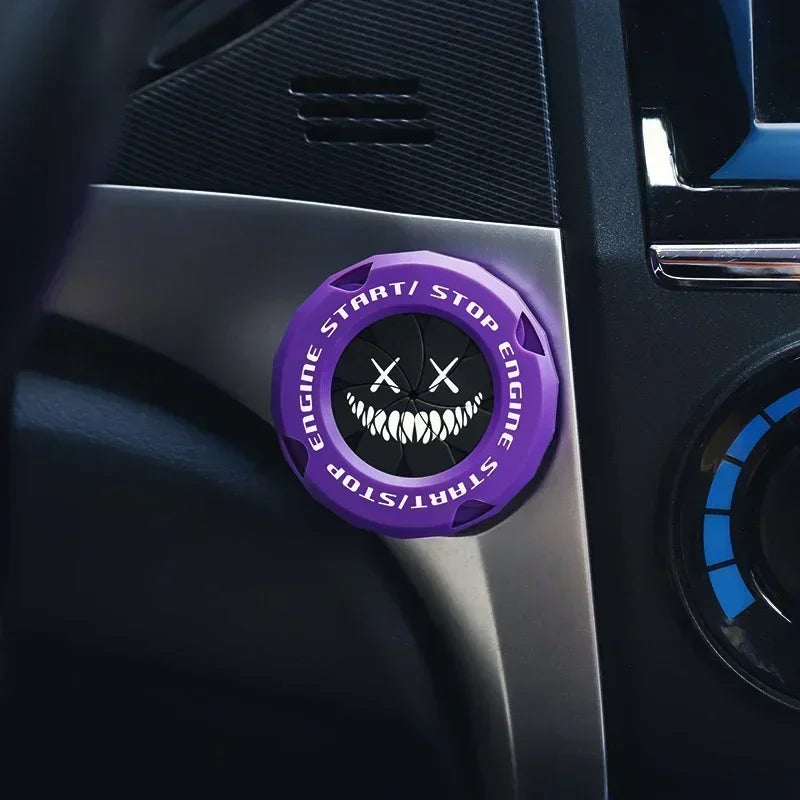 Car One-Key Start/Stop Button Cover – Engine Ignition Protective Sticker for Car & Motorcycle Interior Decoration