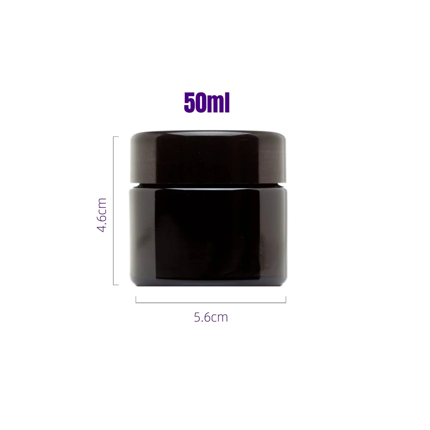 Airtight UV Glass Jar — Smell-Proof 1/2oz-1L Container with 2-Way 62% Humidity Pack to Keep Goods Fresh