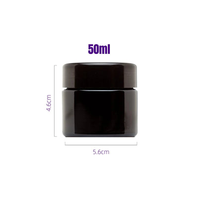 Airtight UV Glass Jar — Smell-Proof 1/2oz-1L Container with 2-Way 62% Humidity Pack to Keep Goods Fresh