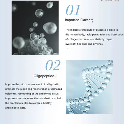 Placenta Freeze-Dried Powder Essence — Hydrating, Nourishing & Skin Rejuvenation Serum for Pore Shrinking