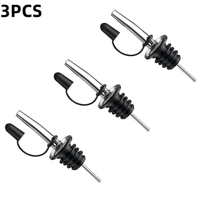 Wine Bottle Stopper & Pourer - Leak-Proof Liquor Dispenser, Sauce Nozzle & Bottle Cap Tool