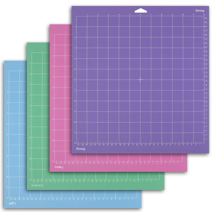 12x12 Cutting Mat for Cricut – Standard, Light, Strong & FabricGrip for Explore Air, Air 2, One