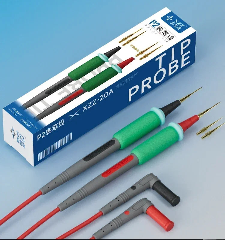 XZZ XINZHIZAO P2 Extra Sharp Multimeter Probe – 1000V 20A Super Conductive Replaceable Probe Tip Pen