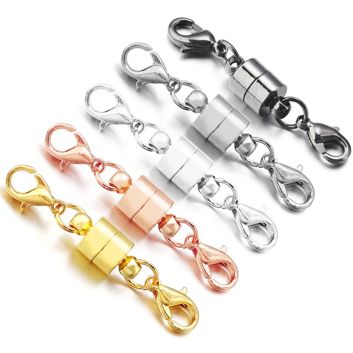 Magnetic Jewelry Clasps - Copper Double Lobster Clasp Connectors for DIY Bracelets & Jewelry Making