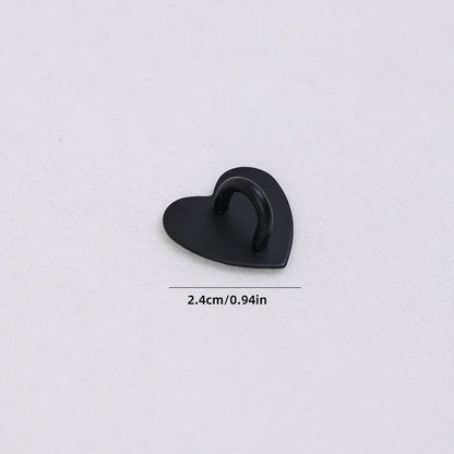 Kawaii Metal Heart Phone Charm — Adhesive Holder, Finger Ring Stand, Case Hook & Buckle Accessory with String