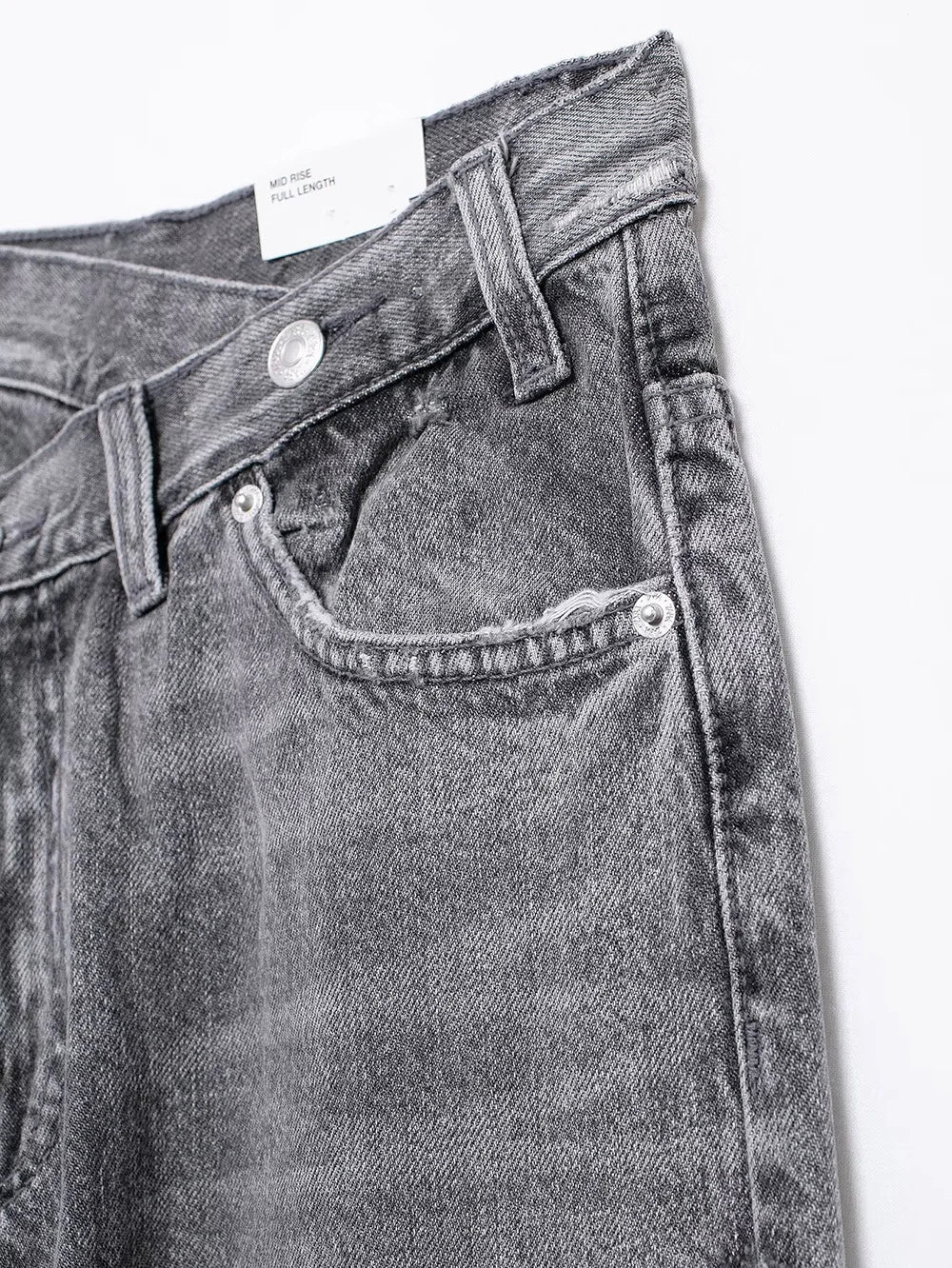 TRAF Women’s Basic Hundred Jeans — High Waist Asymmetric Wide-Leg Trousers, Casual Straight-Leg Fashion Jeans