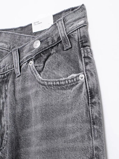 TRAF Women’s Basic Hundred Jeans — High Waist Asymmetric Wide-Leg Trousers, Casual Straight-Leg Fashion Jeans