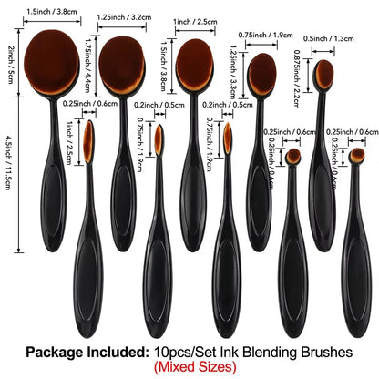 Soft Synthetic Blending Brush Set – Flat Ink Brushes with Caps for DIY Scrapbooking, Card Making & Craft Application Tools