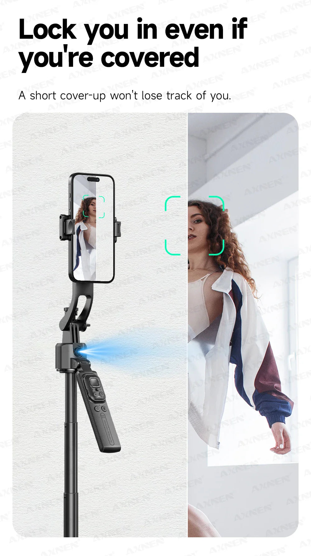 C17 AI Smart Gimbal Tripod – Foldable 360° Selfie Stick with Auto Face Tracking Quadruped Mobile Phone Holder