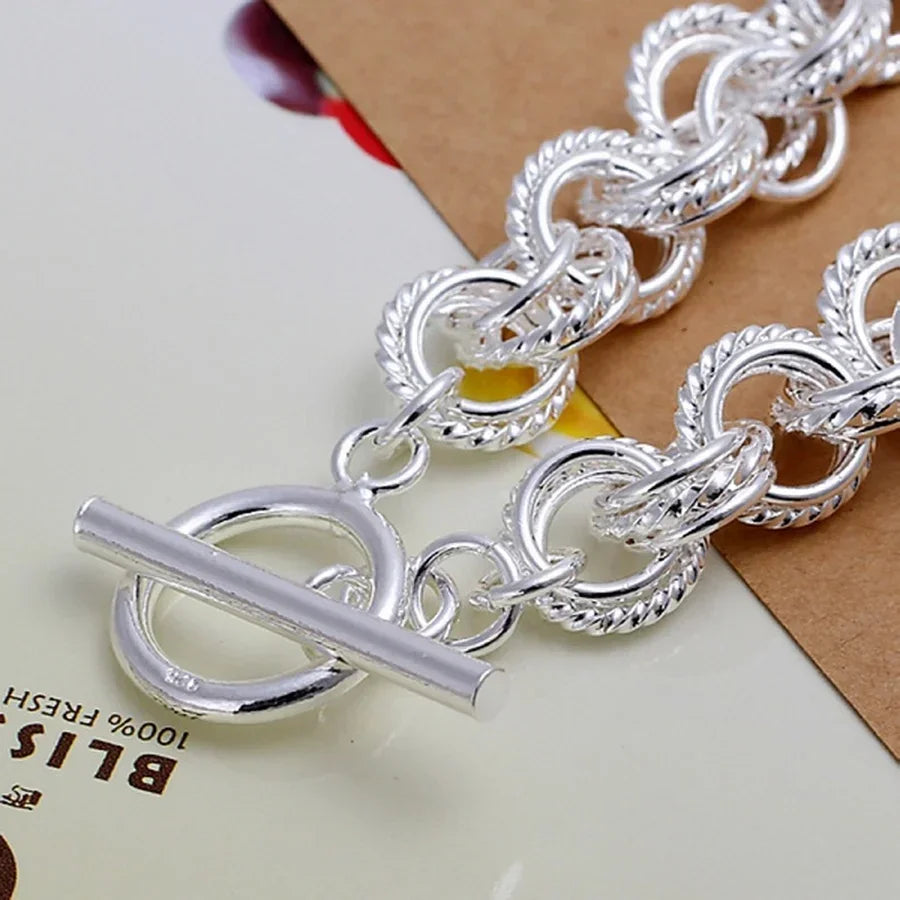 925 Sterling Silver Fashion Bracelet – High-Quality Elegant Jewelry for Women, Trendy Gift at Factory Price