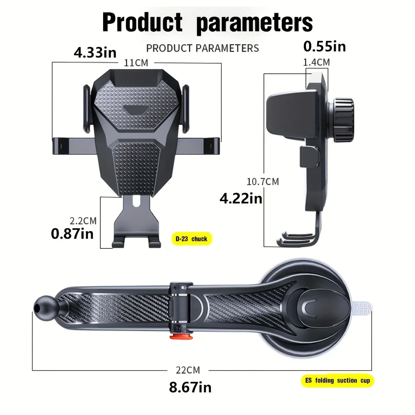 Gravity Car Phone Holder Stand - Universal Dashboard Mobile Phone Mount for iPhone Samsung Xiaomi Smartphones