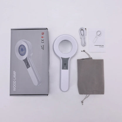 Portable Wood’s Lamp Skin Analyzer – UV Facial Beauty Diagnostic Device for Dermatology Testing & Skin Examination Salon Tool