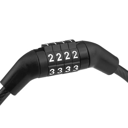 Bicycle 4-Digit Combination Wire Lock – Anti-Theft Mountain Bike & Motorcycle Security Cable Lock Flying Lock Design