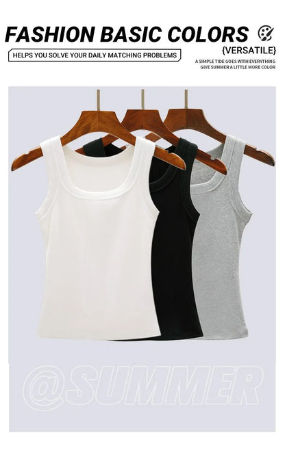 Women’s Camisole Tank Top – Soft Knit Sleeveless Summer Shirt, Tight & Sexy Outerwear Layer