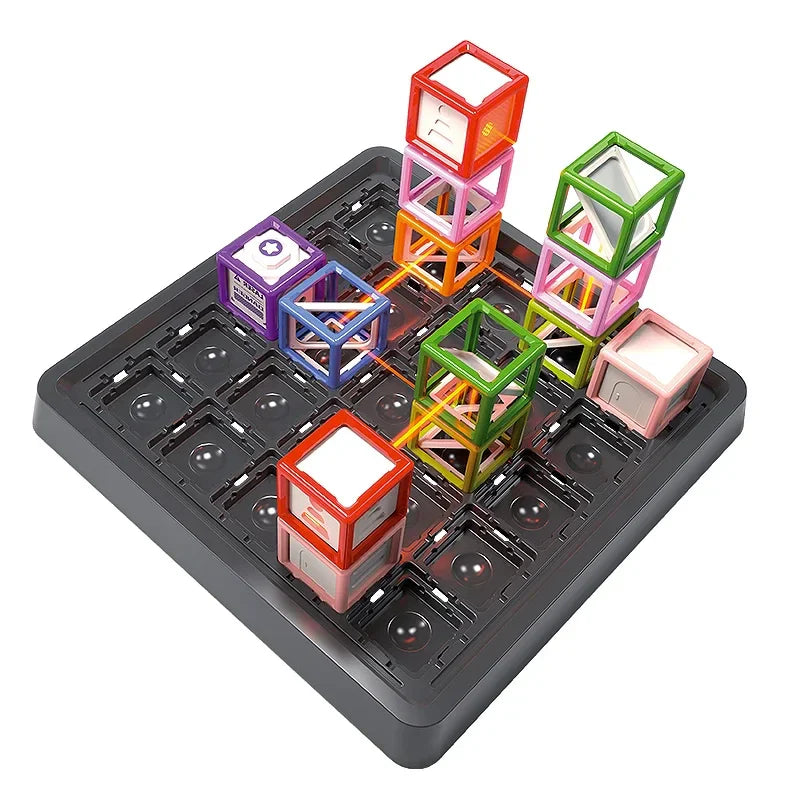 60-Level Laser Maze STEM Game — Educational Logic & Thinking Board Game for Kids, STEM Challenge & Stacking Toy