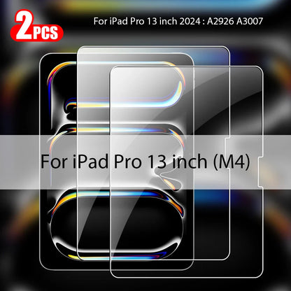 2Pcs Tempered Glass Screen Protector for iPad Pro, Air, Mini & 10th Gen – Compatible with iPad M4, M3, M2, A16 Accessories