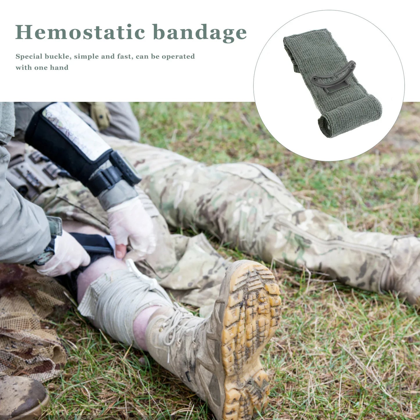 4/6 Inch Israeli Emergency Bandage — Traumatic Hemostatic Compression Dressing for First Aid, Tactical & IFAK Use