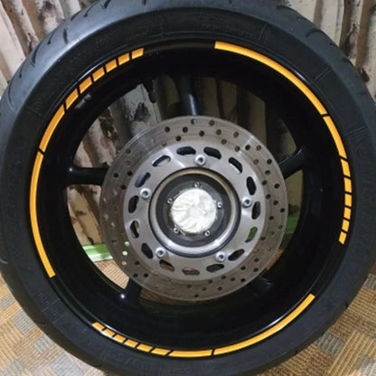 1 Set Reflective Motocross Bike Wheel Stickers: 5 Colors, 17/18 Inch Reflective Rim Tape - Car Styling Strips and Decals