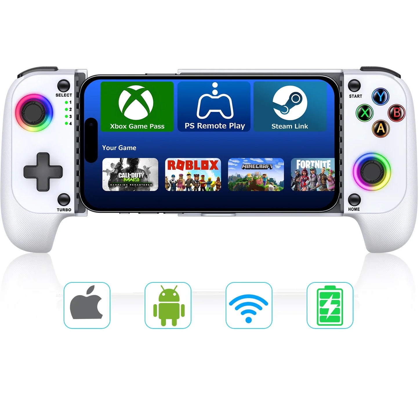 BEBONCOOL MC100 Telescopic Gamepad | Wireless Bluetooth Phone Controller for iOS & Android PUBG COD