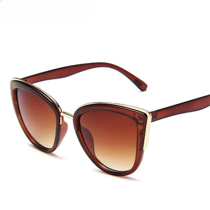 Women's Cat Eye Polarized Sunglasses - Luxury Black Metal Frame, Stylish & Fast-Selling Sunwear