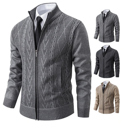 2023 Autumn & Winter Cashmere Padded Sweater Coat - Warm Casual Men’s Knitted Jacket
