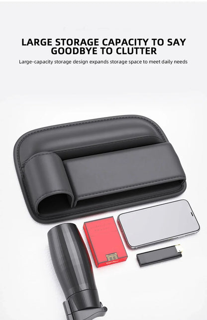 Multifunctional Car Seat Gap Organizer – Leak-proof PU Leather Storage Box with Cup Holder
