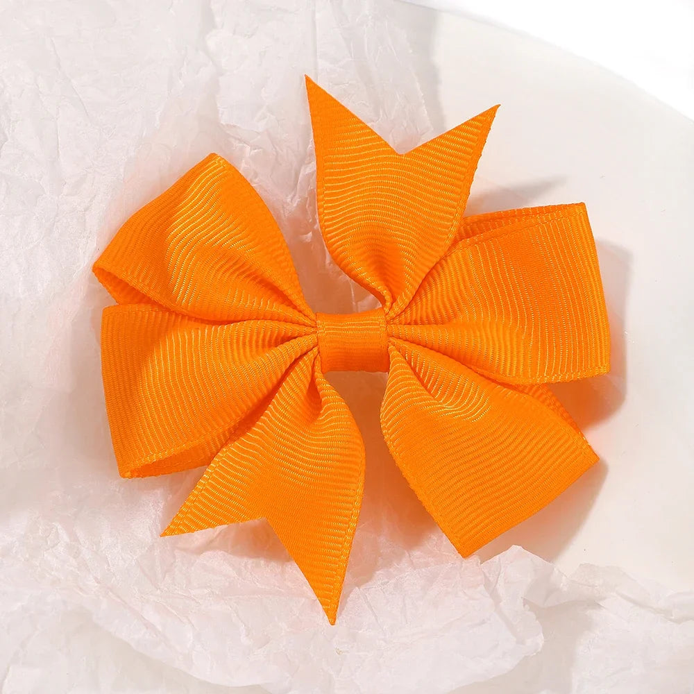 20/40PCS Sweet Candy Color Bow Hair Clip Set – Cute Ribbon Hairpins for Baby Girls & Kids Hair Accessories Gift