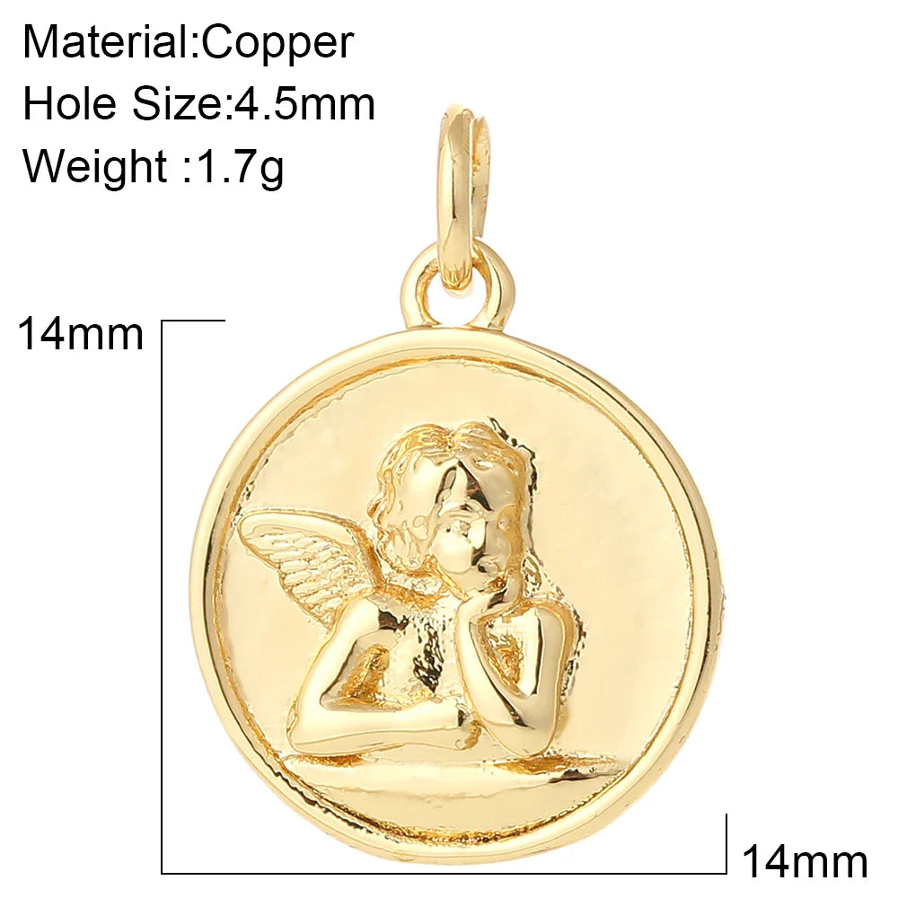 Gold Color Heart, Eye & Star Charms for Jewelry Making – DIY Angel Evil Eye Pendants for Earrings & Necklaces
